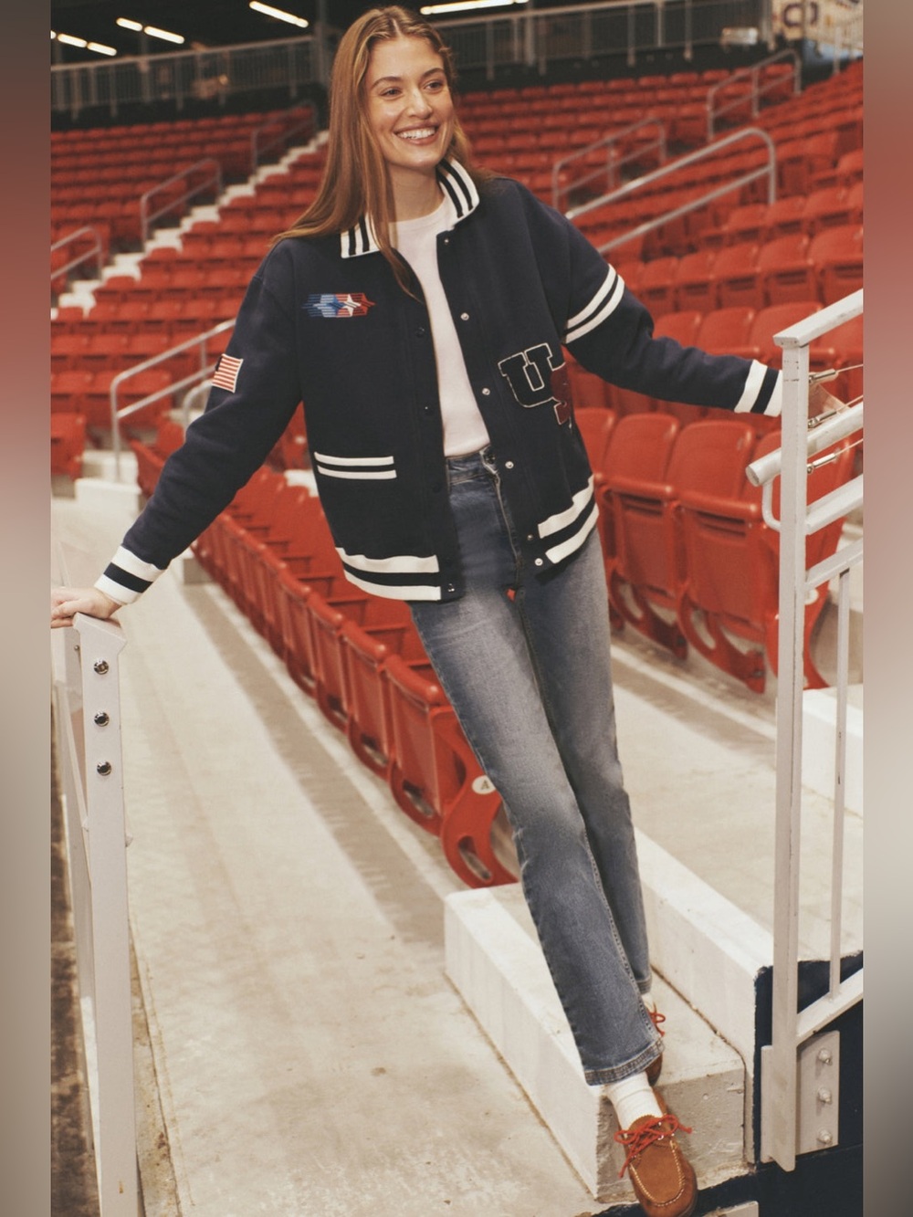 Tuckernuck Navy Albright Fleece Varsity Jacket Size Large NWT - Picture 6 of 15